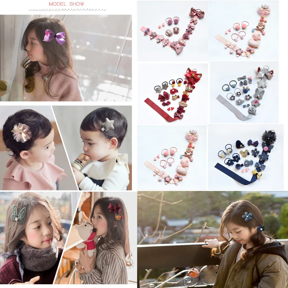 GY 18 шт./компл. дети девушка зажим для волос группа мультфильм Животные женские