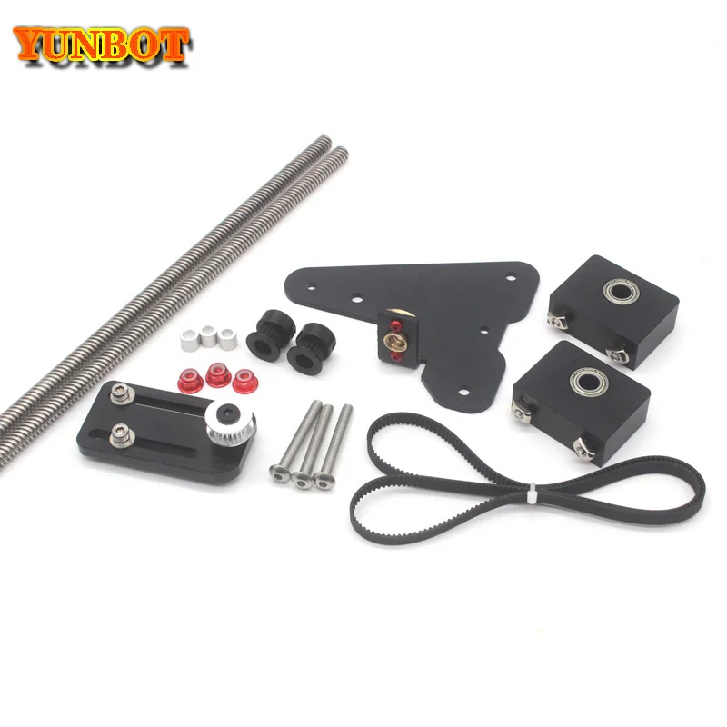 3d printer parts upgrade kits creality ender 3cr10 dual z axis t8 lead screw kits bracket aluminum profile with belt pulley free global shipping