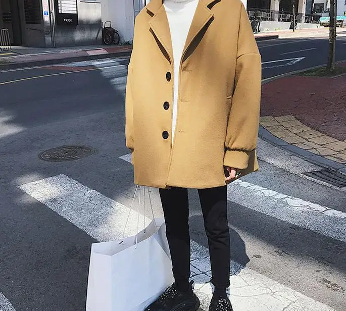 Ветровка 2019 шерстяное толстое пальто Студенческая куртка|Мужские куртки| |