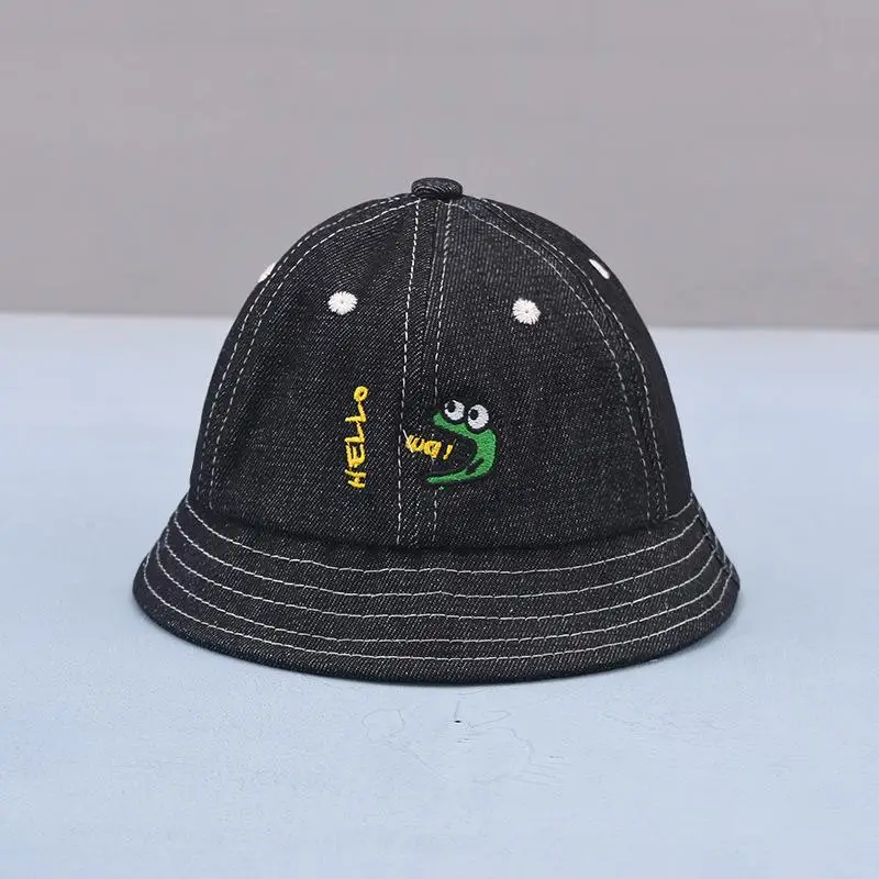 

LDSLYJR 2021 Хлопок мультфильм hello dinosaur Панама шляпа рыбака шляпа для путешествий на открытом воздухе шляпа от солнца шляпы для детей мальчиков и ...