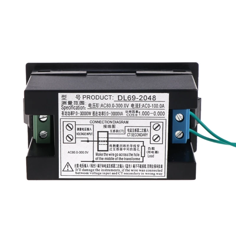 

DL69-2048 Multifunctional AC Voltmeter Ammeter Voltage Current Meter AC 80-300V Dropshipping