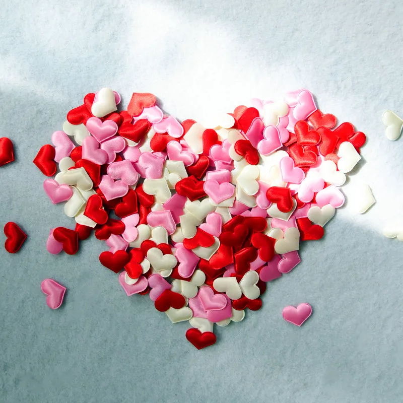 100 шт. 35 мм Романтический губки в форме сердца из шелка с надписью &quotbride to be&quot для