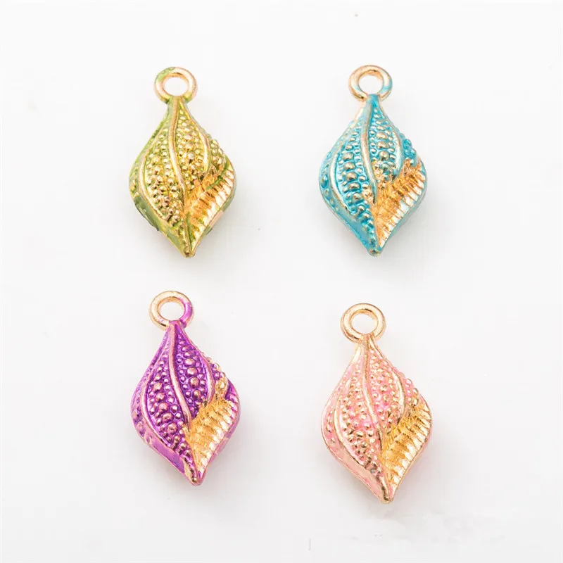 

40Pcs/lot Fashion Conch Charms 22*11*7MM Whelk Metal Charms for Bracelet Earring DIY