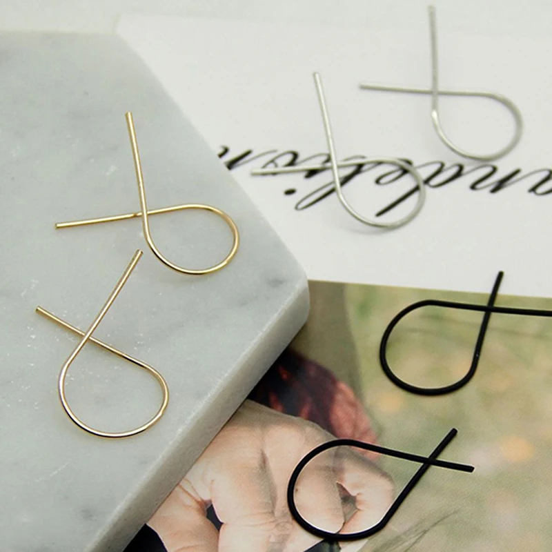 Геометрические необычные серьги гвоздики для женщин подарки свадебной