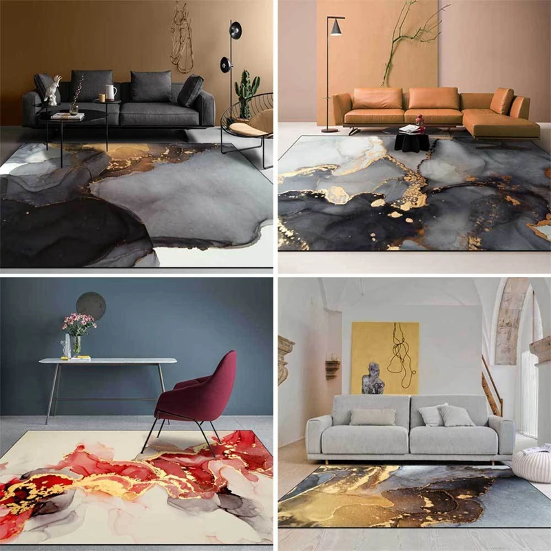 

Living Room Area Carpet Abstract Ink Carpet Kitchen Corridor Bedroom Bedside Anti-slip Floor Mat Living Room Decorative Carpet