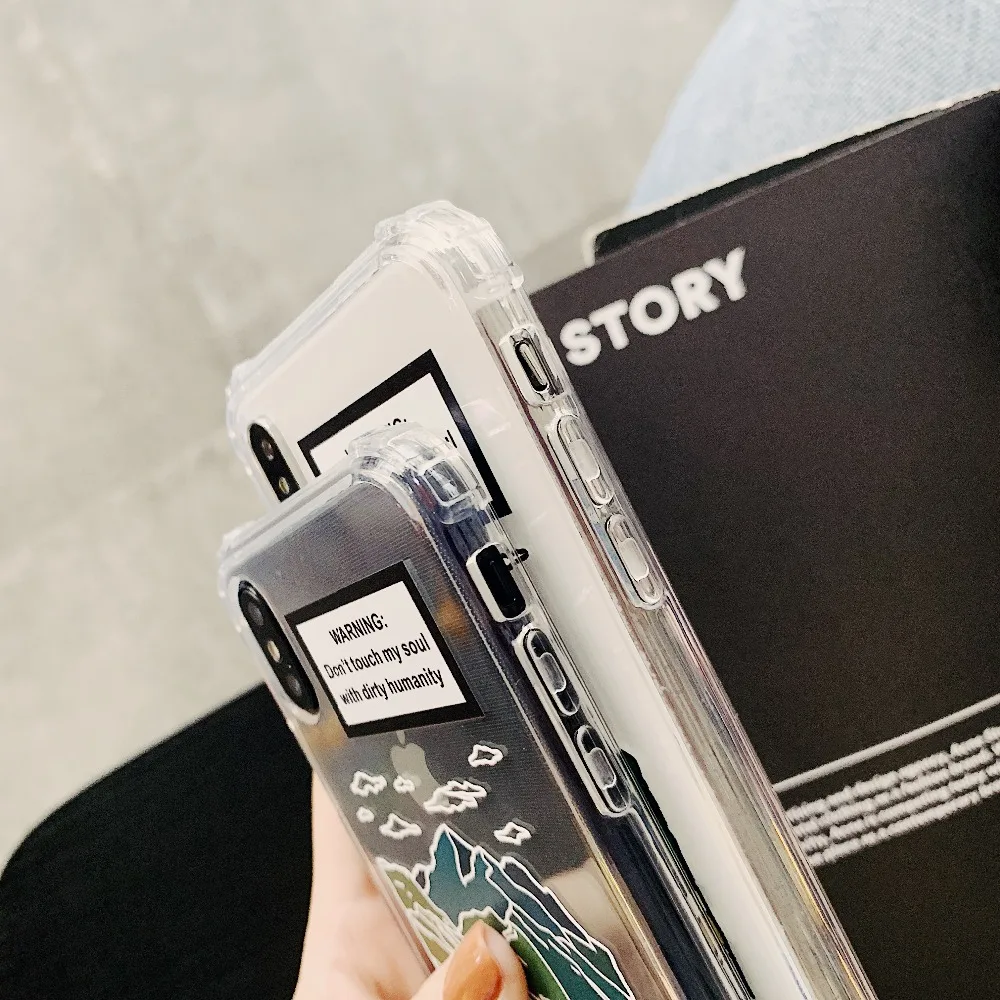 Прозрачный чехол для iPhone 11 Pro Max 6 S 7 8 Plus X XR XS Max|Бамперы| |