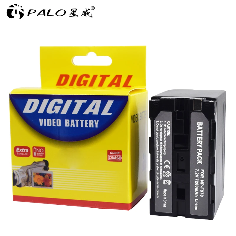 PALO 7200 мА/ч NP F960 F970 видеокамера Батарея для Sony F550 F770 F750 NPF960 NPF970 DCR SC100|Цифровые