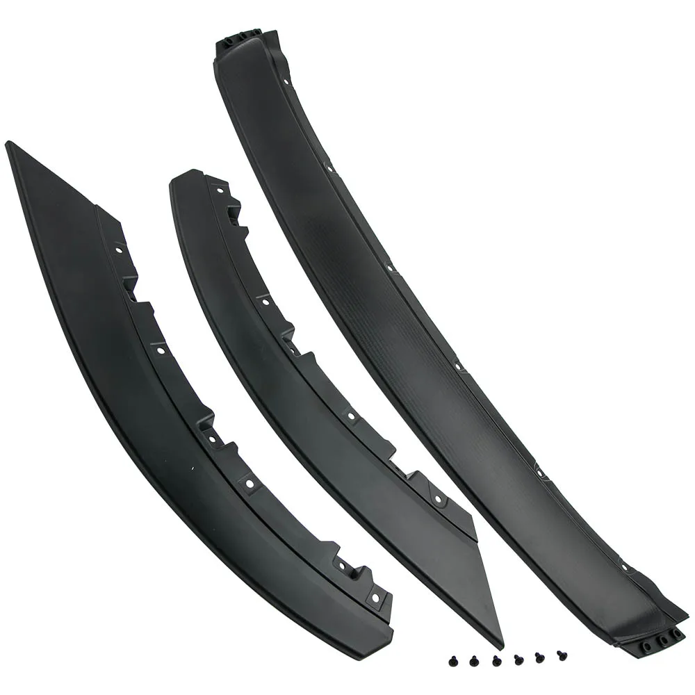 

3x Lower Front Bumper Lip Splitter Chin Spoiler for Ford Mustang 2013 2014 Black Matte Black Front Lip Chin Bumper Body Kits