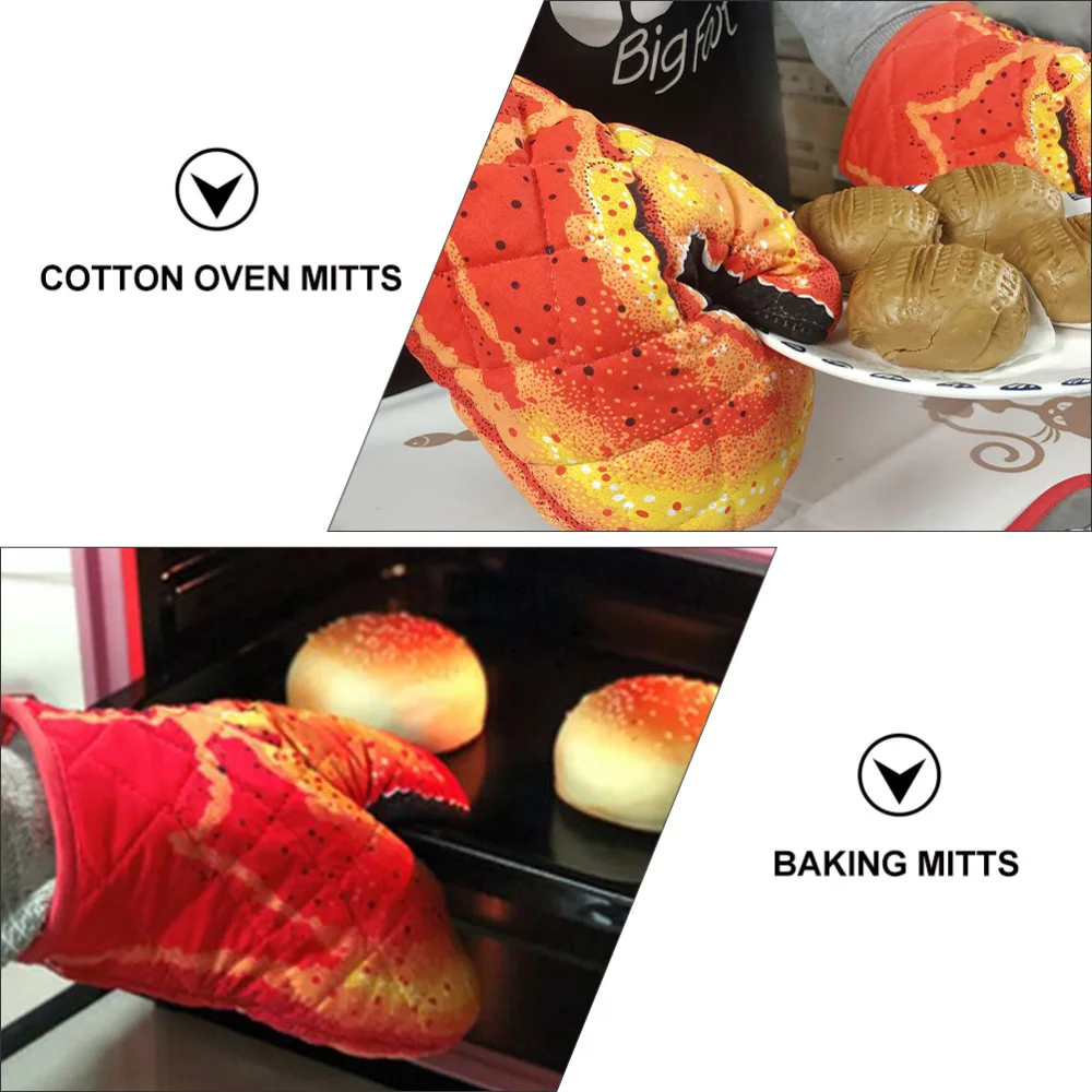 1 пара шикарных хлопковых варежек для духовки термостойкие варежки выпечки