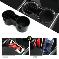 1pc for tesla model 3 car drink holder water cup holder multi grid card slot storage box cover car interior decor accessories