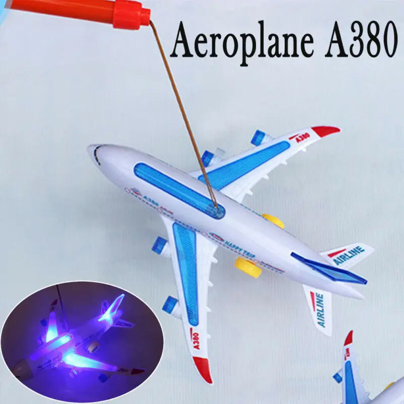 Игрушечный самолёт A380 детский с подсветкой и звуком игрушка самолеты | Игрушки