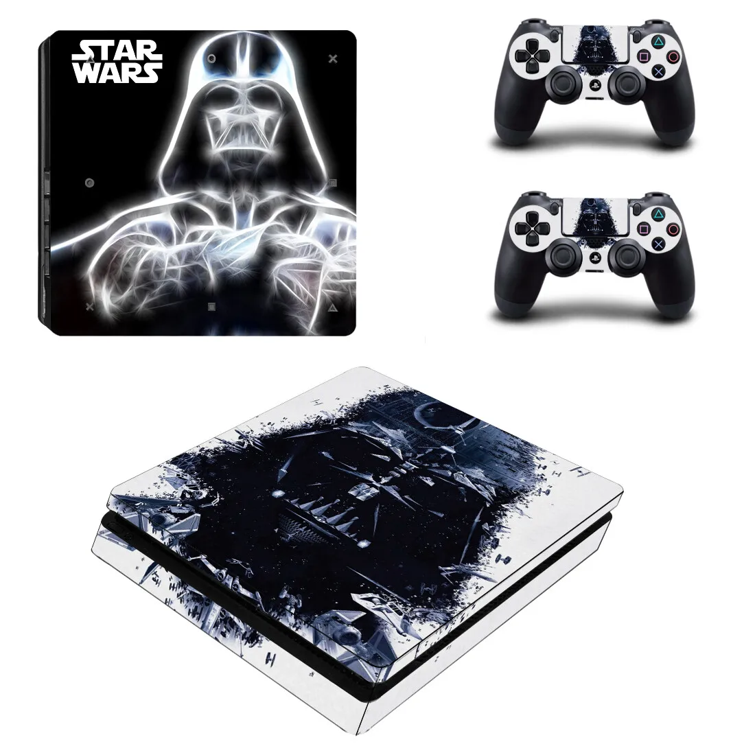 Наклейка для PS4 Slim Sony Playstation 4 консоль и 2 контроллера Skin аниме тема виниловые