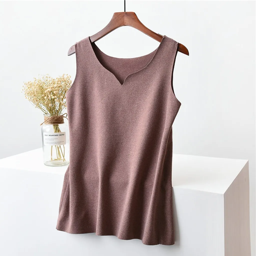 Женский укороченный Топ с V-образным вырезом хлопковая рубашка без рукавов