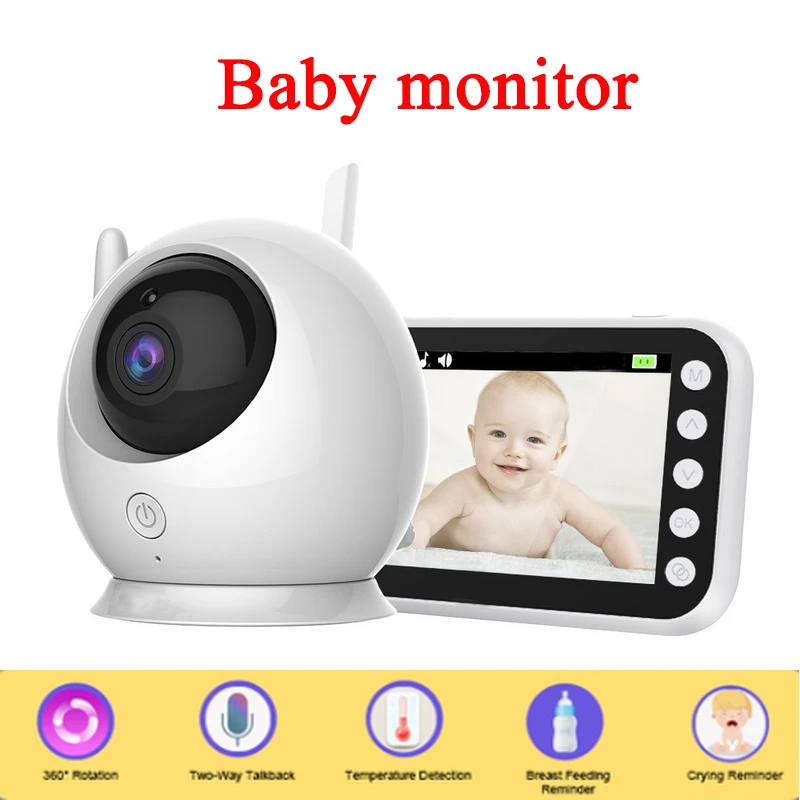 

4.3 Inch 720P Wireless Color Baby Monitor with Camera Surveillance Indoor Nanny Security Electronic Babyphone Cry Babies Feeding