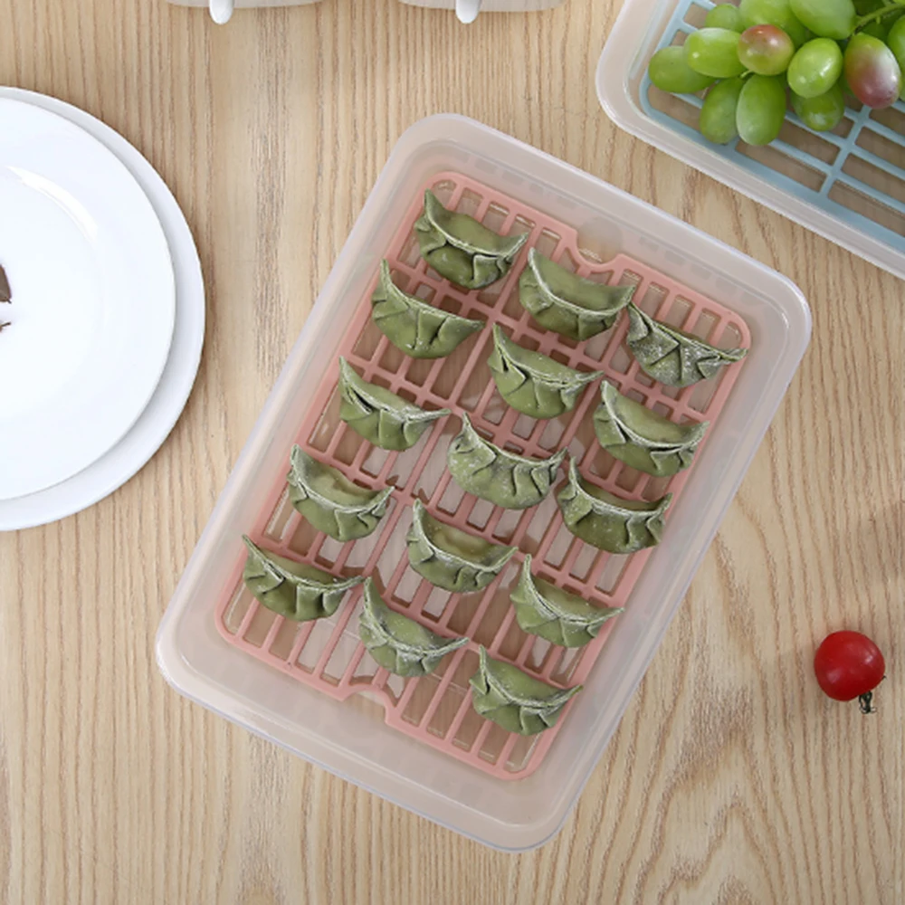 

Rectangular Plastic Storage Box Household Refrigerator Fruit Vegetable Sealed Crisper Drain Storage Boxs
