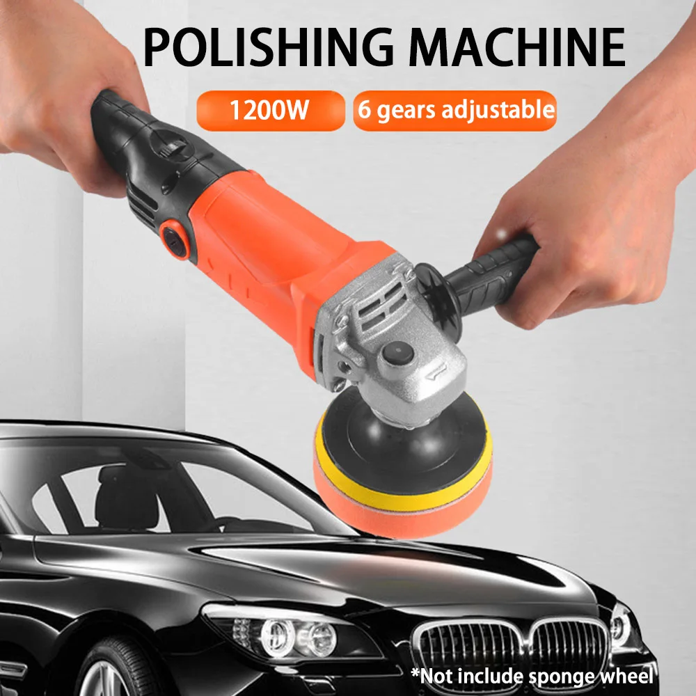 

1200W 220V Electric Car Polishing Machine Adjustable Rate Polisher Grinding Machine For Automotive Waxing Power Tools 8000r/min