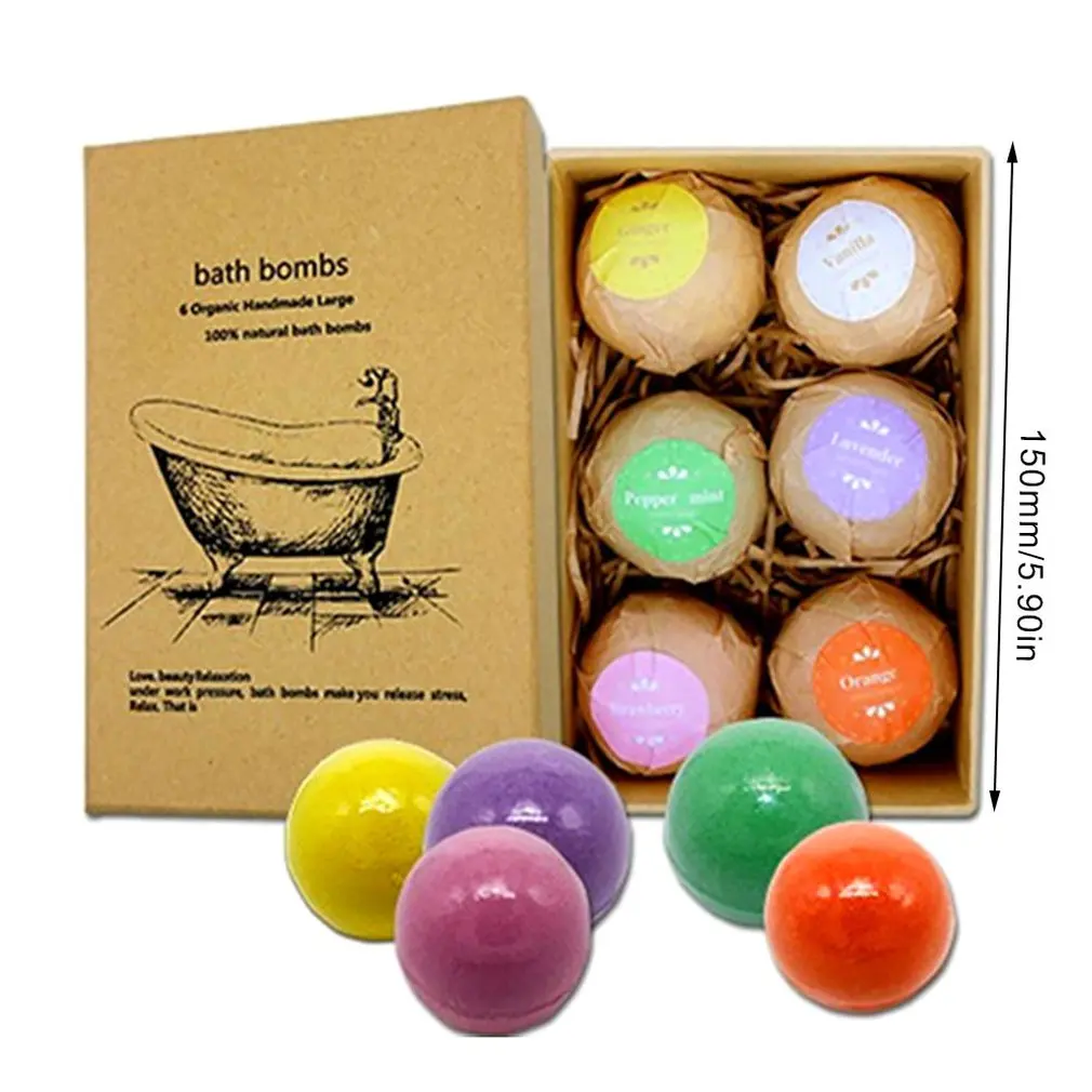 

Bath Salt Ball Body Skin Whitening Ease Natural Bubble Shower Bombs Ball Body Cleaner Essential Oil Spa