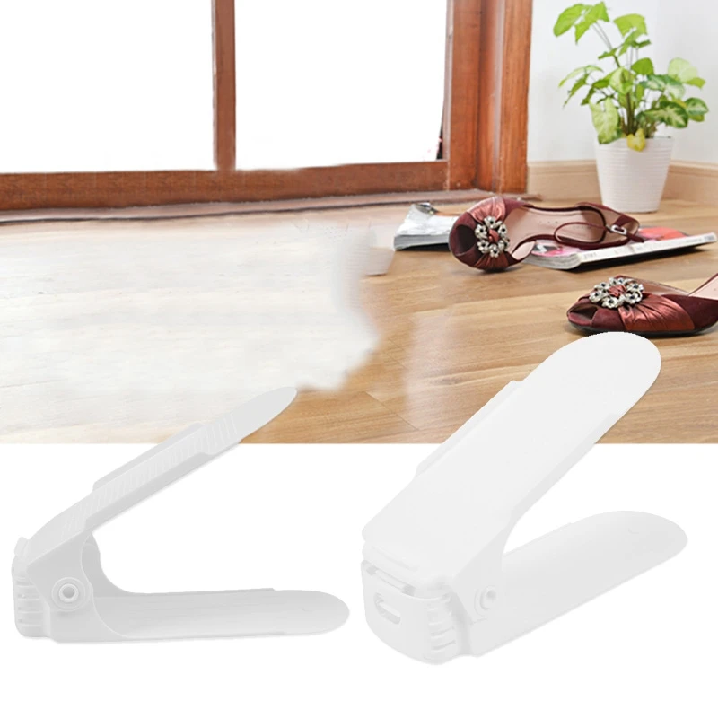 Лот DE 10 Регулируемая подставка для обуви стека органайзер Подставка пластиковая