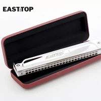 t2406s easttop professional harmonica in leather harmonica case good sound with key of c