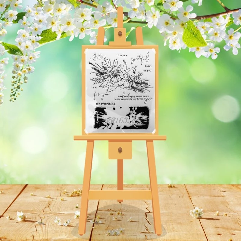 Цветок DIY силиконовый прозрачный штамп цепляться печать тиснение для