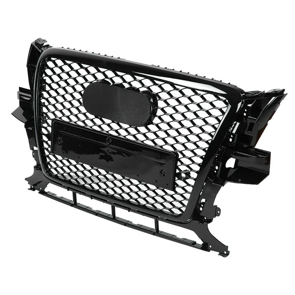 Вафельная Ткань Стиль решетка ABS для Q5 SQ5 RSQ5 2008-2012 сетки передний бампер гоночные решетки стайлинга автомобилей часть с европейскими держатель номерного знака