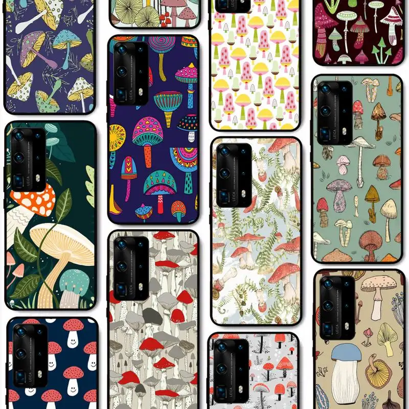 

Rainbow Mushrooms Phone Case For Huawei P40 P30 P20 Pro P10 Plus P9 P8 Lite P Smart Cover