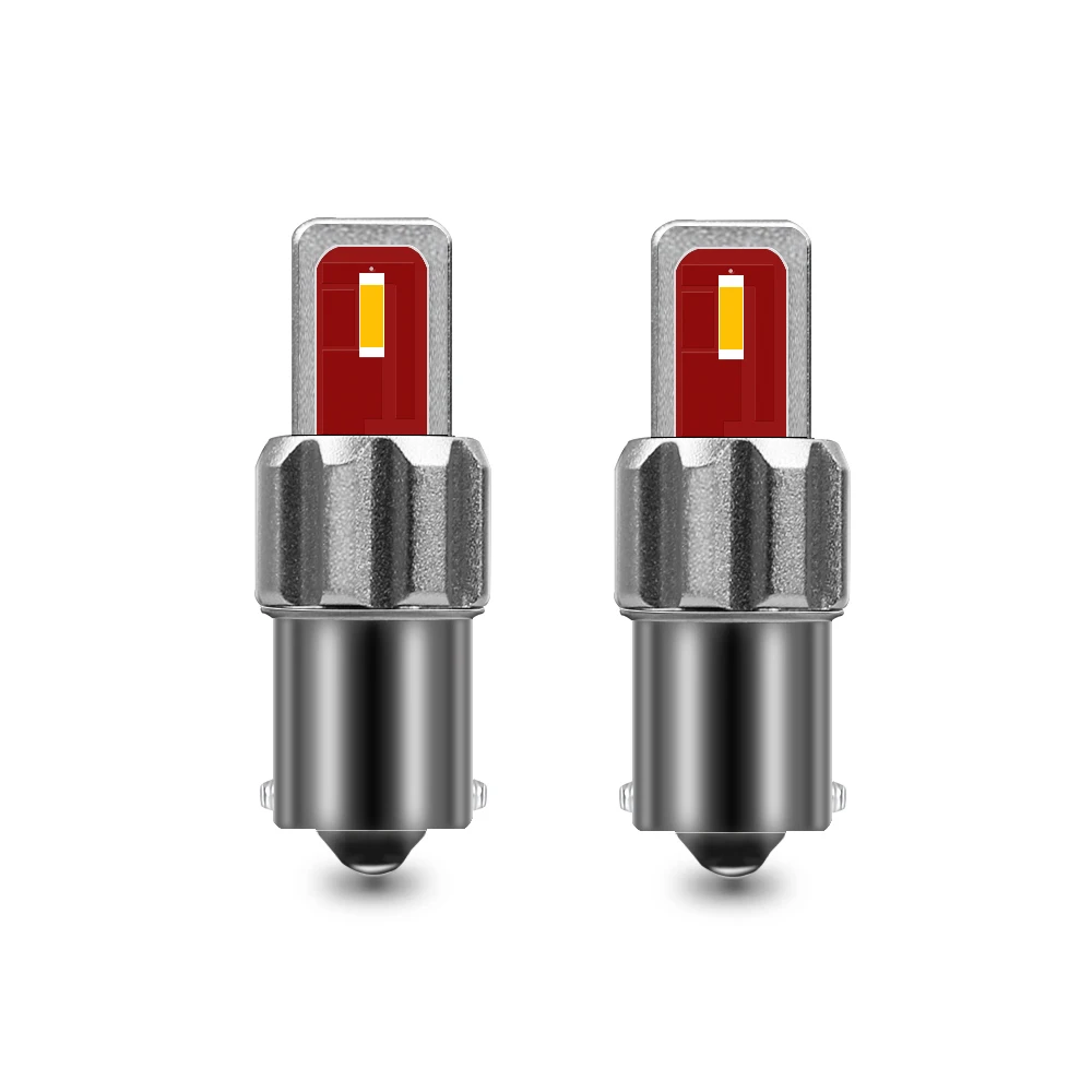 2 шт. T20 7440 W21W светодиодные, под шину CANBUS, для автомобиля лампы 1156 BA15S P21W BAU15S PY21W T15 W16W Авто Поворотная сигнальная лампа при отсутствии флэш-памяти, желтый, белый