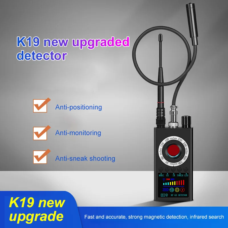

Беспроводной детектор сигнала K19, сканер радиосигналов против подкрадывания насекомых, GPS-трекер, устройство для прослушивания