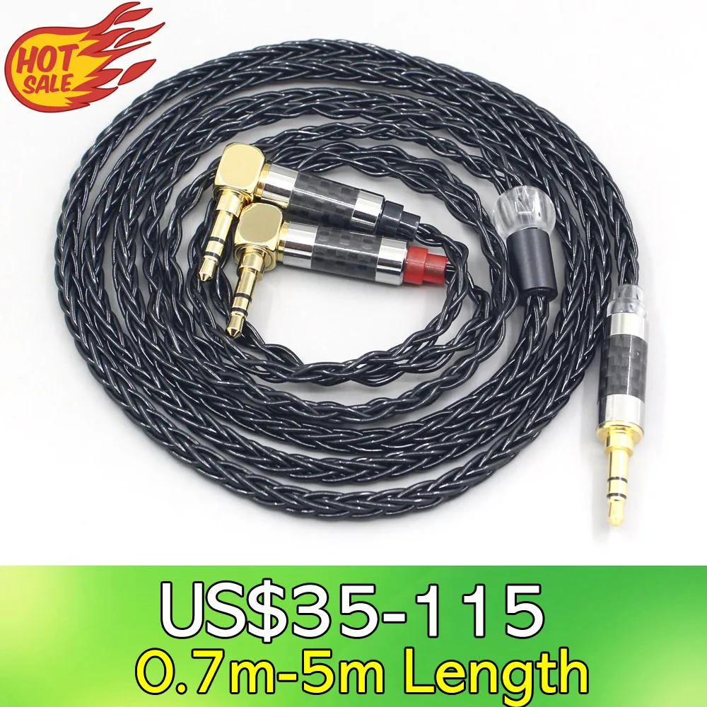 

LN007405 16 Core 7N OCC черный плетеный кабель для наушников для Verum 1 один наушник гарнитура L Форма 3,5 мм поршневой палец