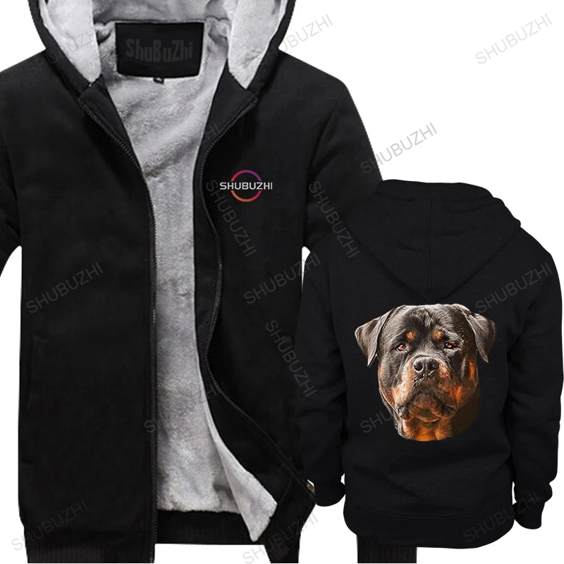 

Handsome Male Rottweiler Dog warm sweatshirt Tops Cotton fleece hoodie Metzgerhund Lover winter hoody Oversized Apparel