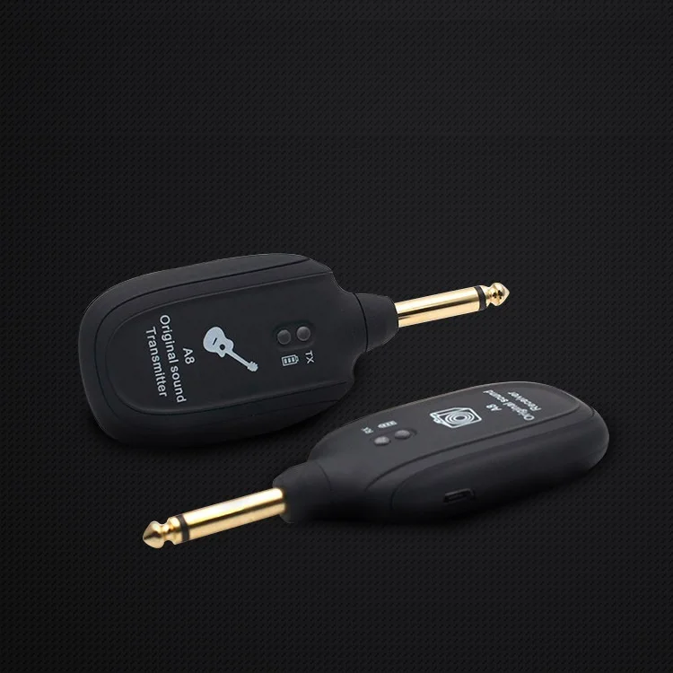 

A8 UHF Wireless Guitar Transmitter and Receiver System Built-in Rechargeable Battery 50M Transmission Range for Electric