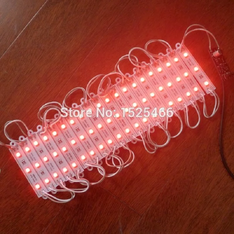 20 шт. 12 В постоянного тока SMD 5050 3 светодиода красный модуль световая лампа для