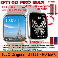 original dt100 pro max smart watch gps track ecg ppg bluetooth call wireless charging password ip68 waterproof 44mm smartwatch