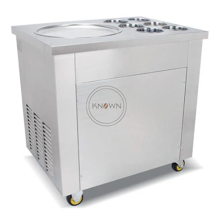 Полностью из нержавеющей стали ролл жареного мороженого машина для