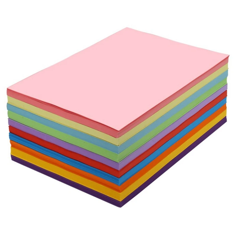 

A4 цветная копировальная бумага, белый двусторонний цветной ручной складной DIY бумажный крафт оригами Печатный файл для документов