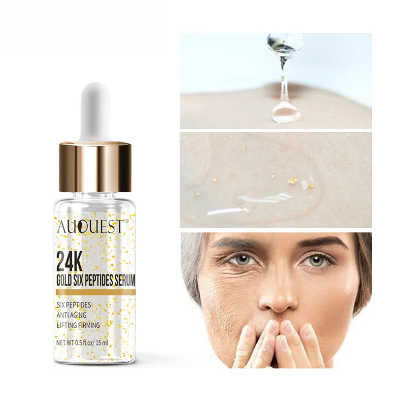 Покрытыем цвета чистого 24 каратного золота гиалуроновая кислота Сыворотки