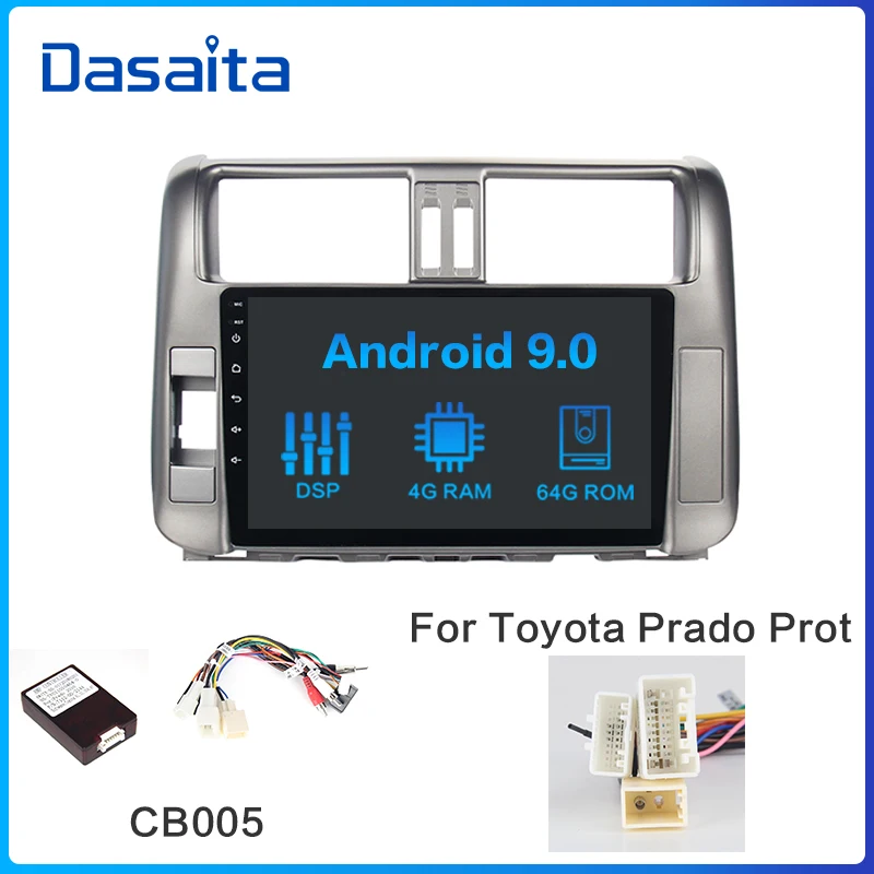 CB005 Dasaita 10," ips экран Авторадио Android 9,0 для Toyota Prado 150 2010 2011 2012 2013 Bluetooth 64 Гб rom MAX6 - Цвет: CB005