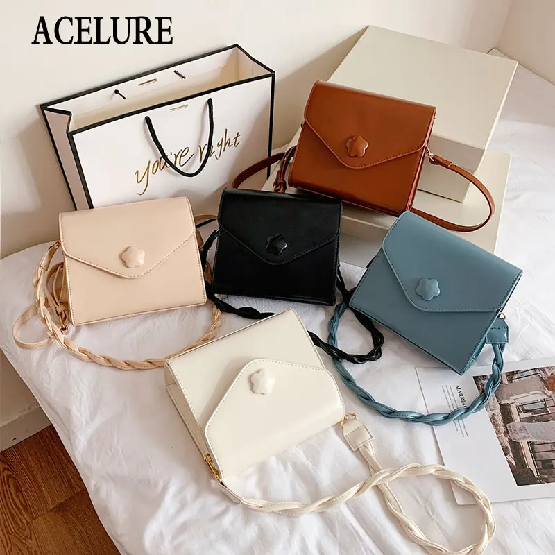 

ACELURE Solid PU Leather Handbags Women Wedding Clutches Satchels Ladies Party Purse Designer Crossbody Shoulder Messenger Bags