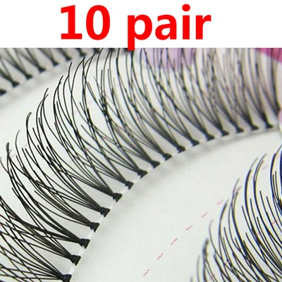 10pair style 10 10 пар накладных ресниц натуральный хлопок стебель ресницы длинные черные Накладные ресницы макияж объем ресниц Накладные ресницы Поддельные ресницы - Цвет: 10pair style 10