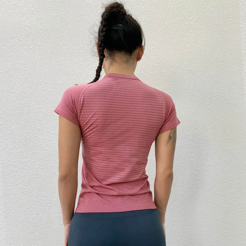 Женский укороченный топ с коротким рукавом рубашки для йоги топы тренировок