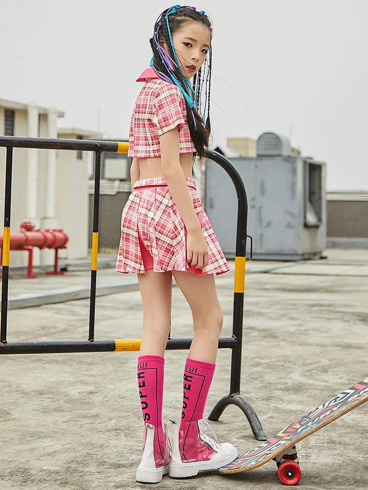 Детский костюм в стиле хип-хоп для девочек в Корейском стиле с коротким рукавом от AliExpress RU&CIS NEW