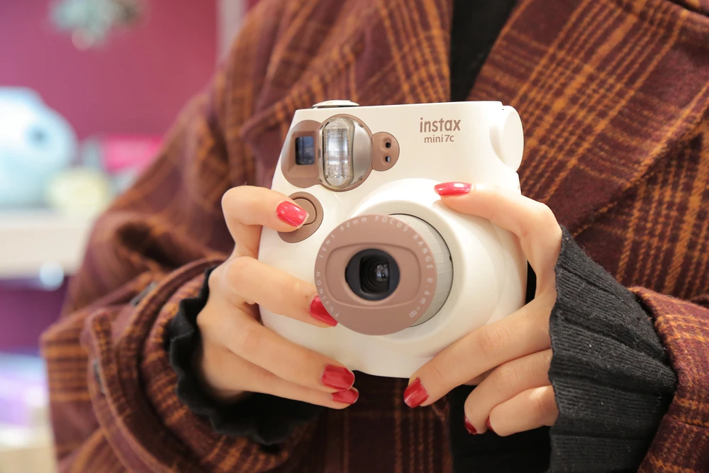 Подлинный Fujifilm Instax Mini 7C 7S камера 6 цветов в продаже Белый Розовый Синий мгновенная печать фото фильм съемка