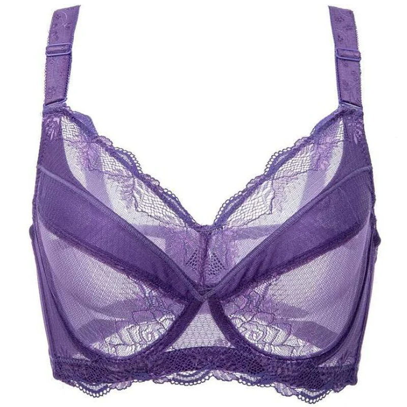 Бесплатная доставка удобный женский кружевной бюстгальтер на косточках с полным