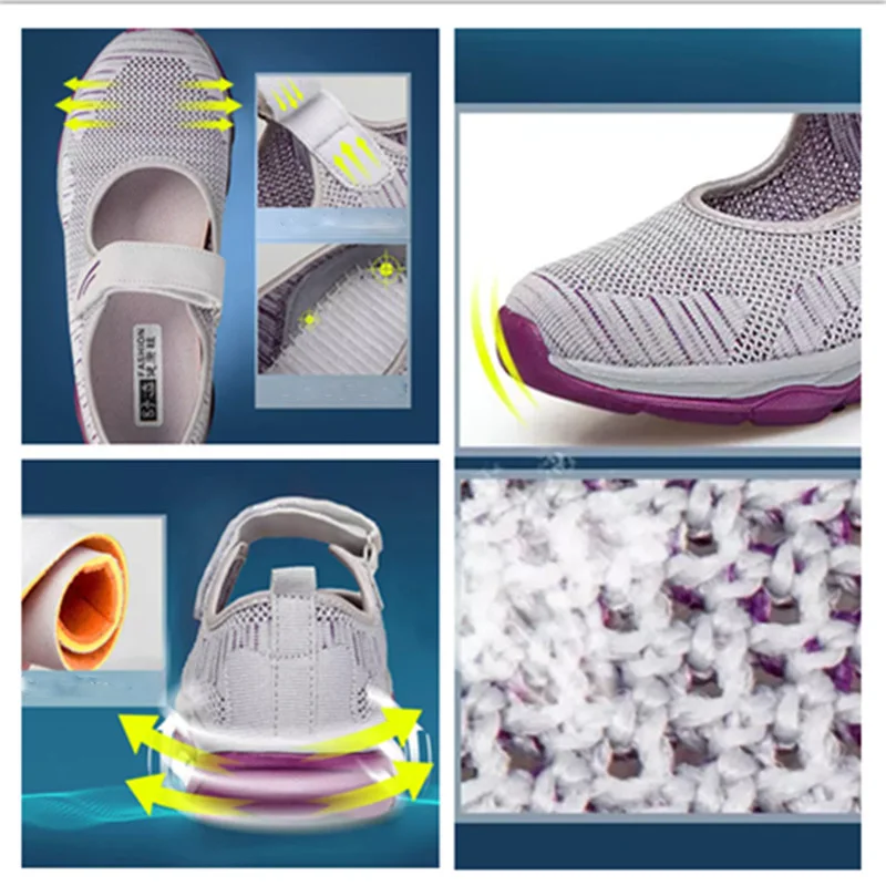 Flat Shoes Female Breathable Lightweight Fashion Mesh Comfortable Soft Women Loafers Super Light Casual Shoes  Ladies