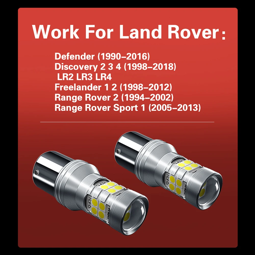 Светодиодная лампа задсветильник хода P21W BA15S Canbus для Land Rover Defender Discovery 2 3 4 LR2 LR3 LR4