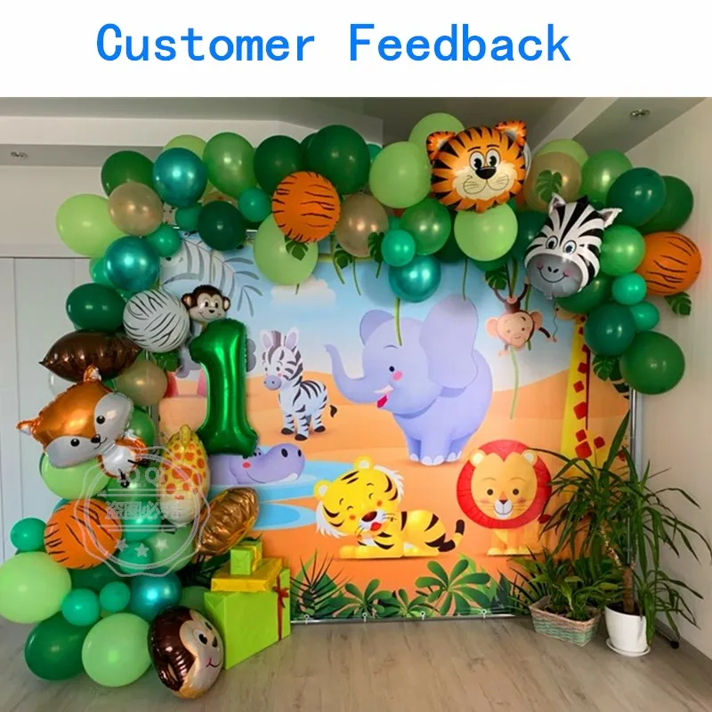 106 шт воздушные шарики в виде животных комплект гирлянды джунгли сафари