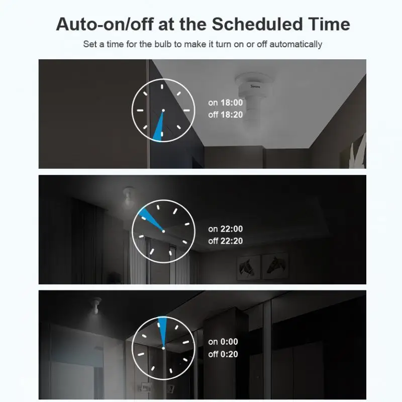 

SONOFF Smart Home Slampher R2 E27 Wireless WiFi Light Bulb Holder Switch 433MHz RF EWeLink App Compatible With Alexa Google Home