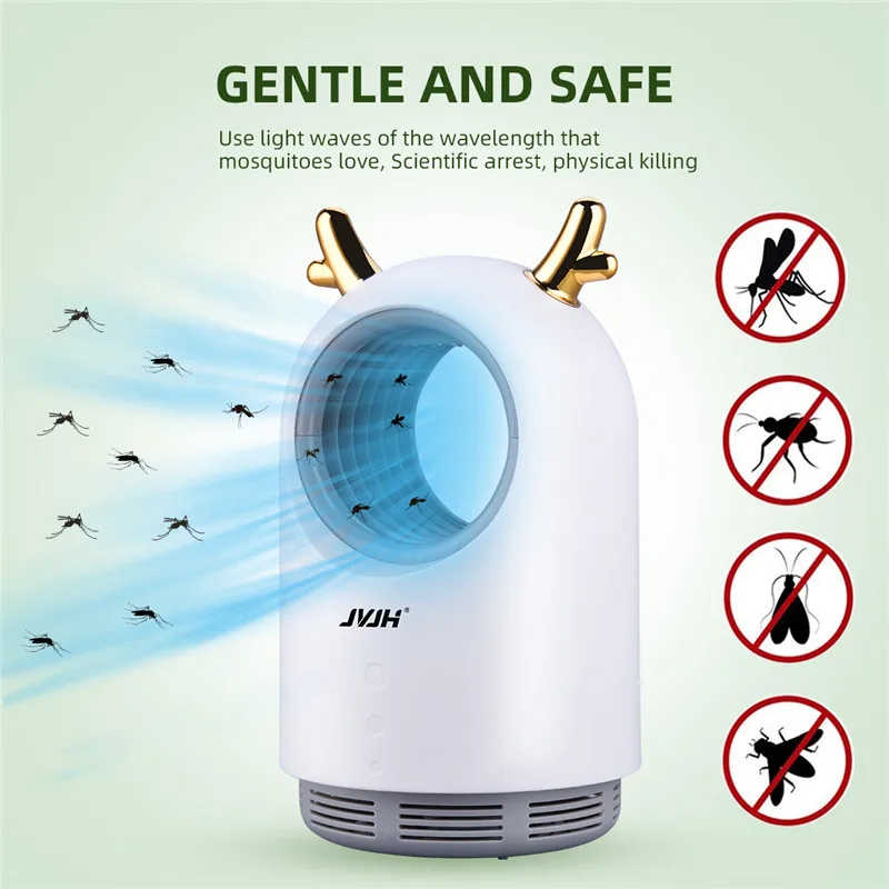 

Electric Mosquito Killer Lamp 360 Catching Mosquitoes USB Powered Insect Pest Bug Catcher Killer UV Quiet Safe and Effective