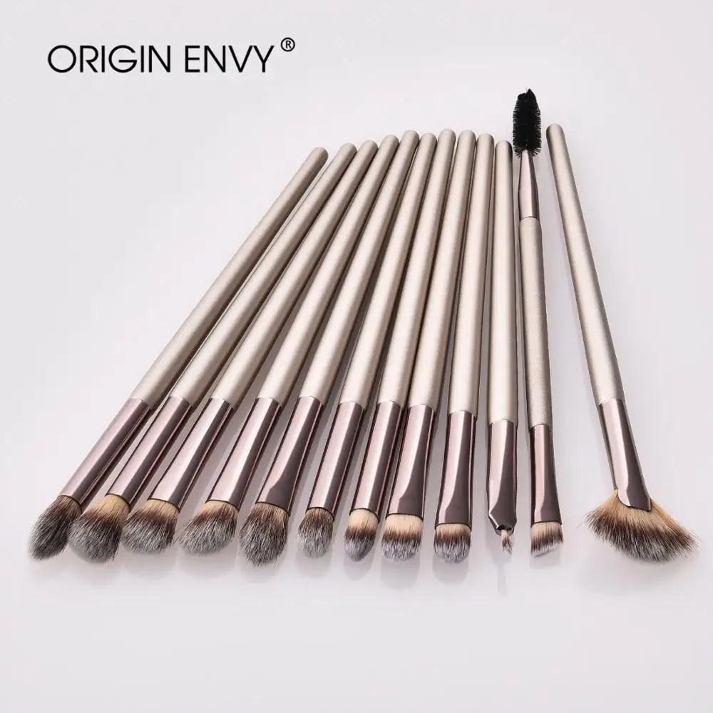 

ORIGIN ENVY 12Pcs Makeup Brushes Tool Set Cosmetic Eye Shadow Eyebrow Eyelash Eyes Blending Beauty Tool Make Up Brush Maquiagem