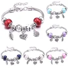 Дропшиппинг Роза лягушка лист стеклянные бусины фирменные браслеты для женщин DIY бусы браслеты и браслеты Шарм браслет ювелирные изделия подарок